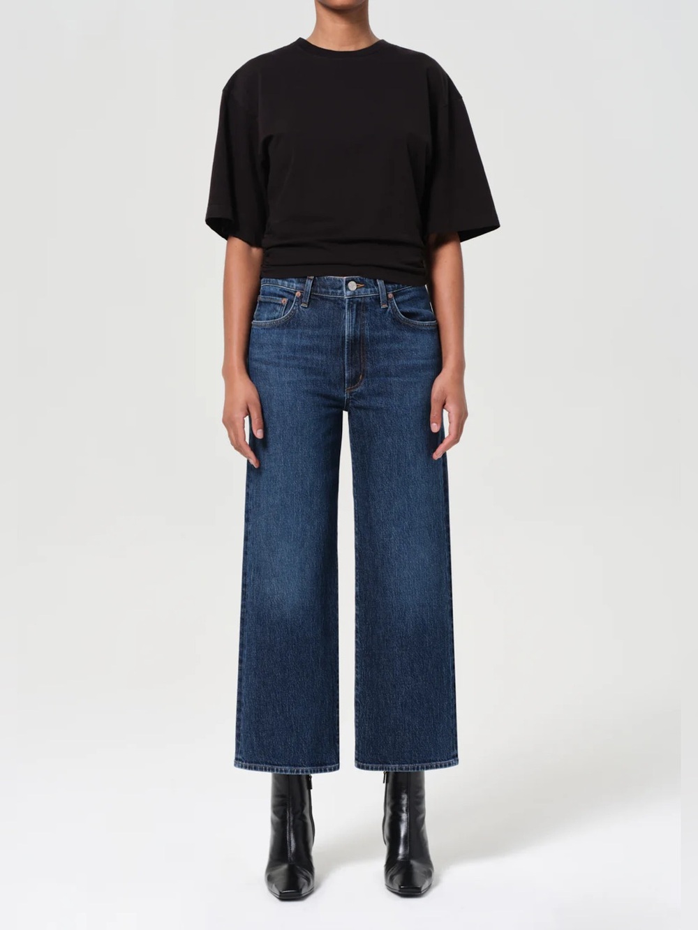 NWT Agolde HARPER CROP JEAN (COMFORT STRETCH) IN ECHO Size 25